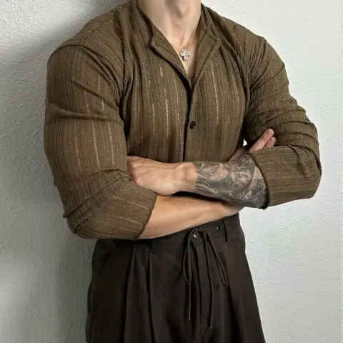 Solid Color Hollow Round Neck Cardigan
