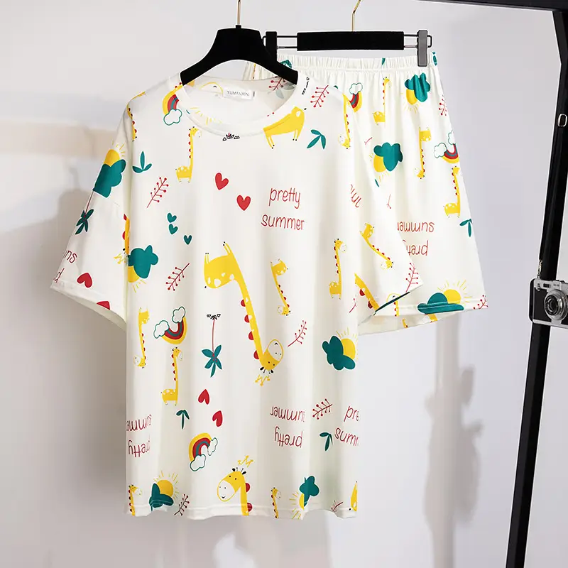 Fashion Women's Loose Pajamas Home Wear Suit