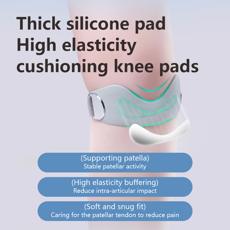 Knee Brace With Patella Strap Professional-grade Breathable Non-slip Adjustable Silicone Shock-absorbing Knee Support For Running And Cycling
