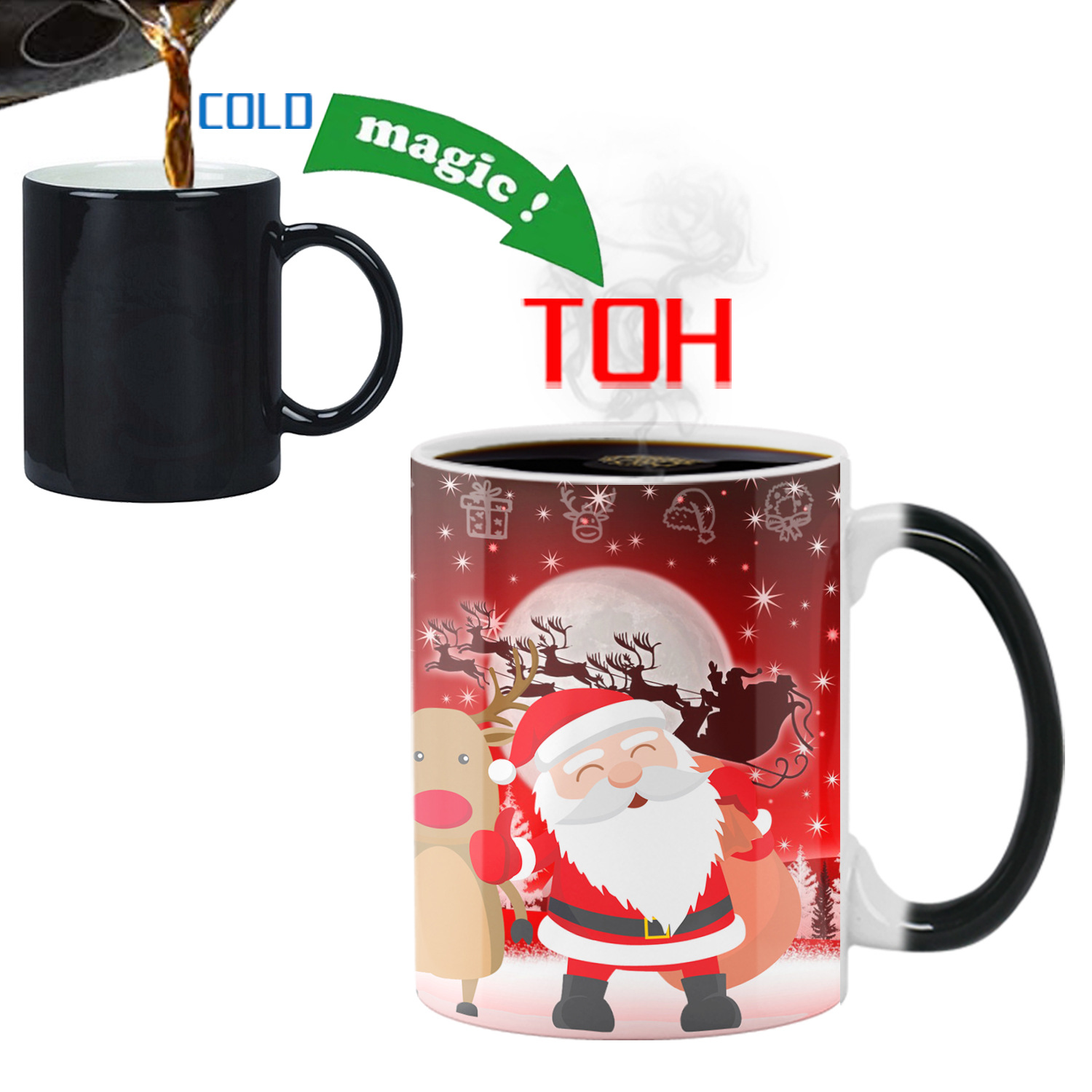 Christmas Color Changing Mug Ceramic (Christmas Series