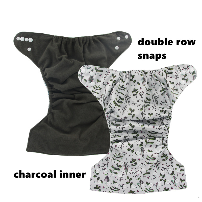 Floral Patterned Breathable Leak-proof Baby Diaper Covers Washable Baby Cloth Diapers 4