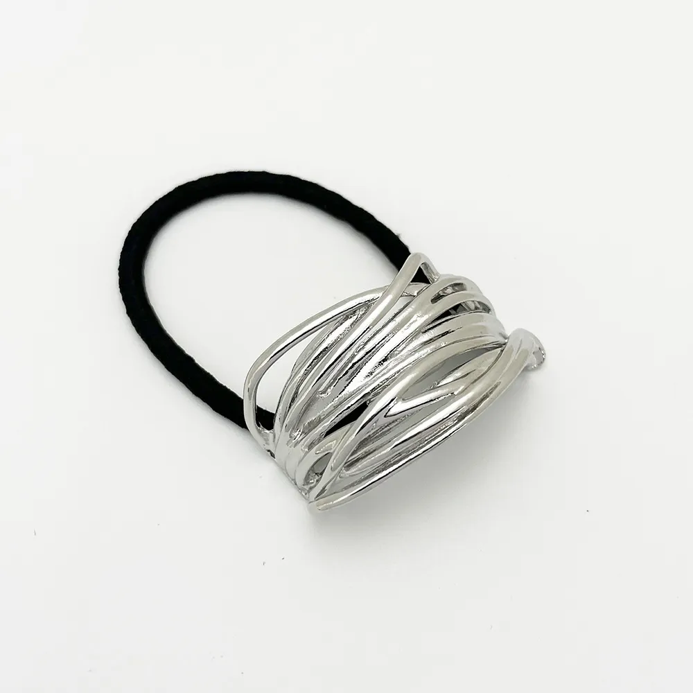 U-shaped Alloy Seamless Hair Rope Female Simple European And American Style Wind Irregular - 360 White K Large