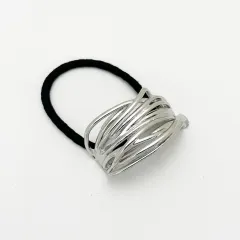 U-shaped Alloy Seamless Hair Rope Female Simple European And American Style Wind Irregular - 360 White K Large - View 1