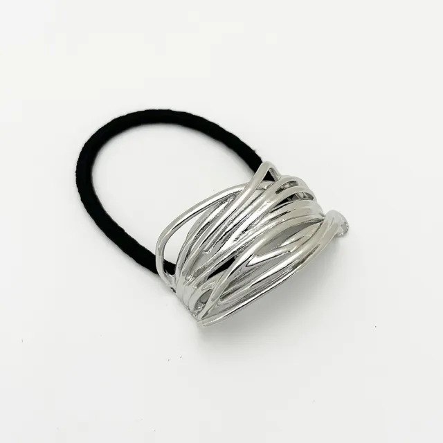 U shaped Alloy Seamless Hair Rope Female Simple European And American Style Wind Irregular 360 White K Large - Shop at LoveMi