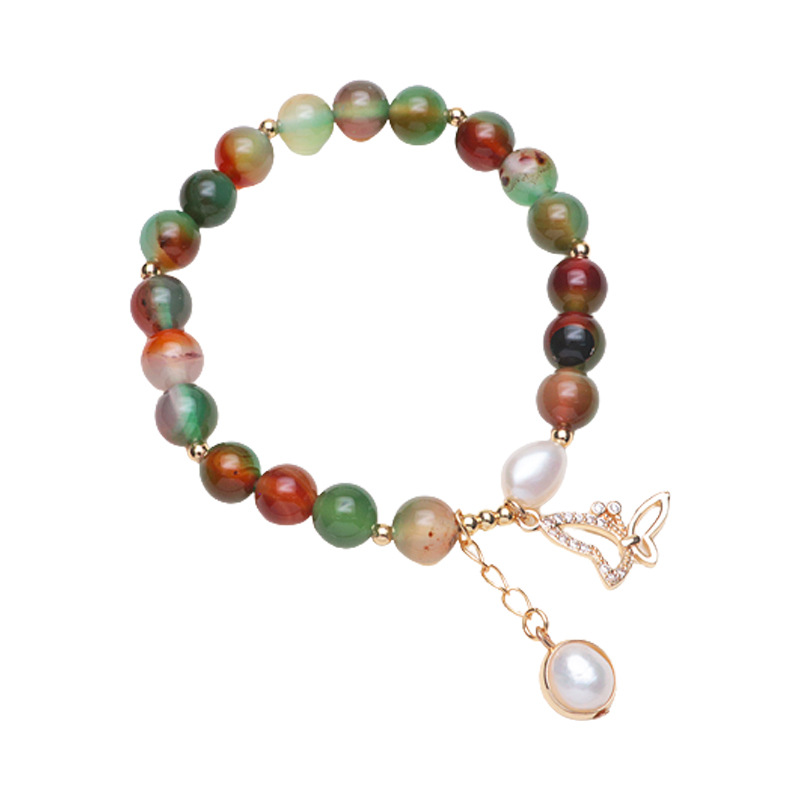 Women's Retro Temperament Peacock Agate Bracelet