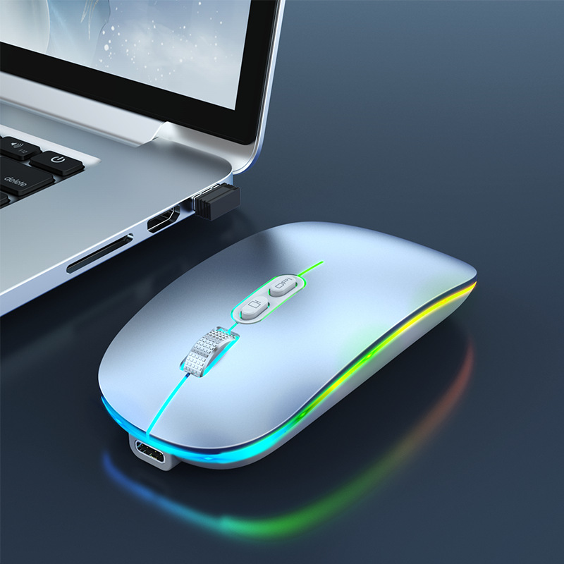 Wireless Bluetooth Dual-mode Mouse Luminous Mute