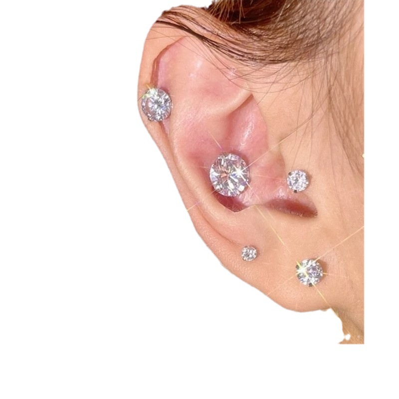 Dignified Ear Clips No Pierced Female Rhinestone