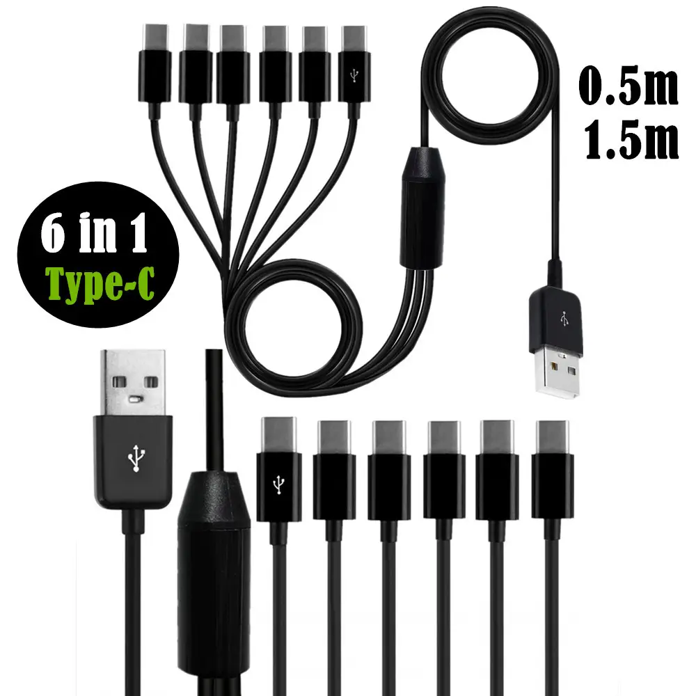 USB One-to-six Charging Cable