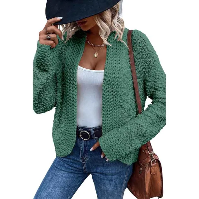 Simple Solid Color Outerwear Knitwear For Women Lc271978 P509 S - Shop at LoveMi