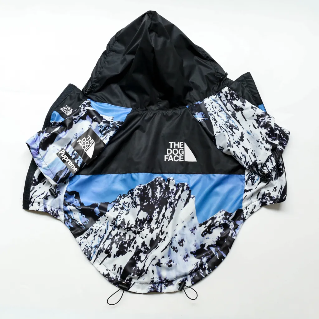 Windproof And Rainproof Dog Clothes Large Dog Raincoat Dog Pet Shell Jacket - Snow Mountain