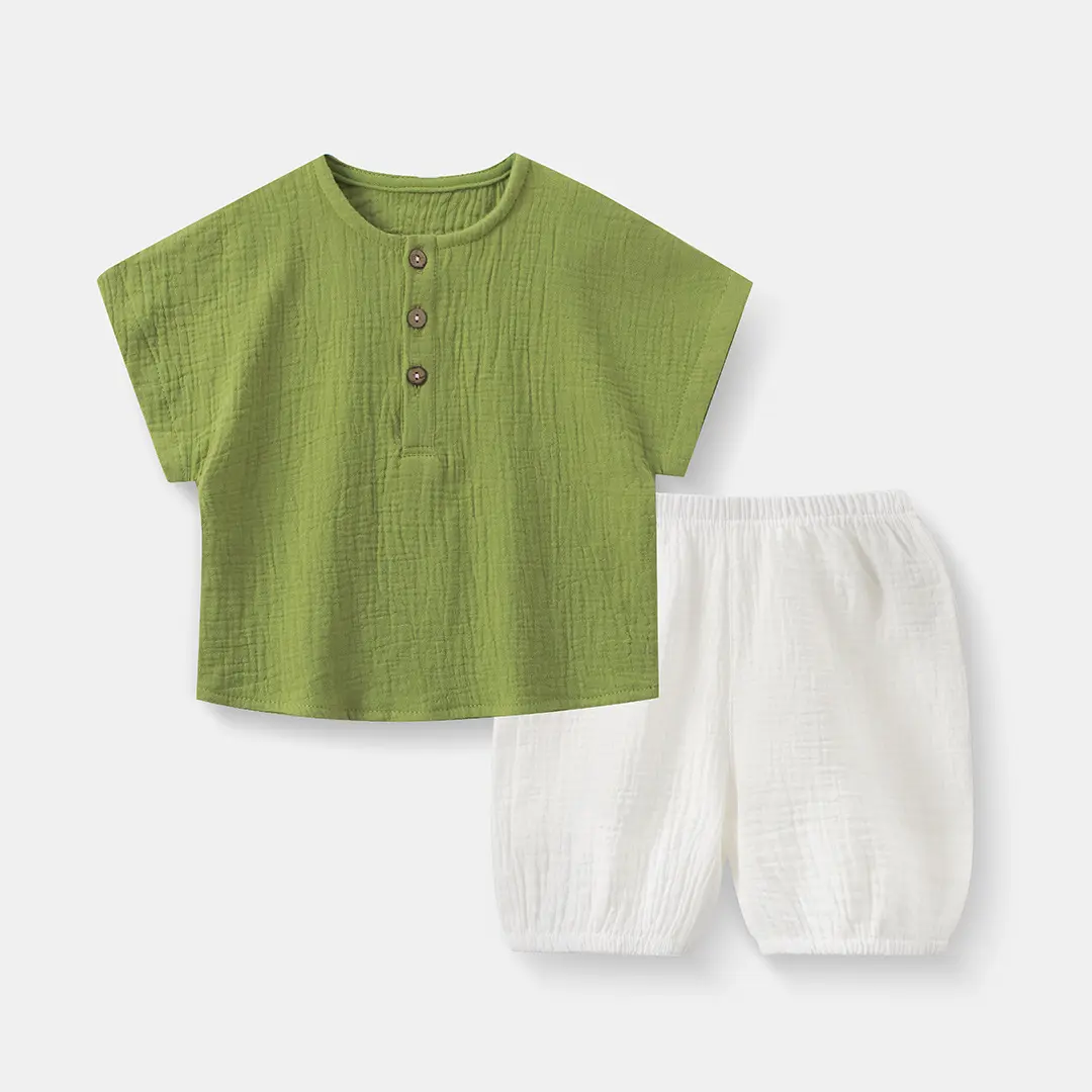 Pure Cotton Gauze Casual Home Two-Piece Set