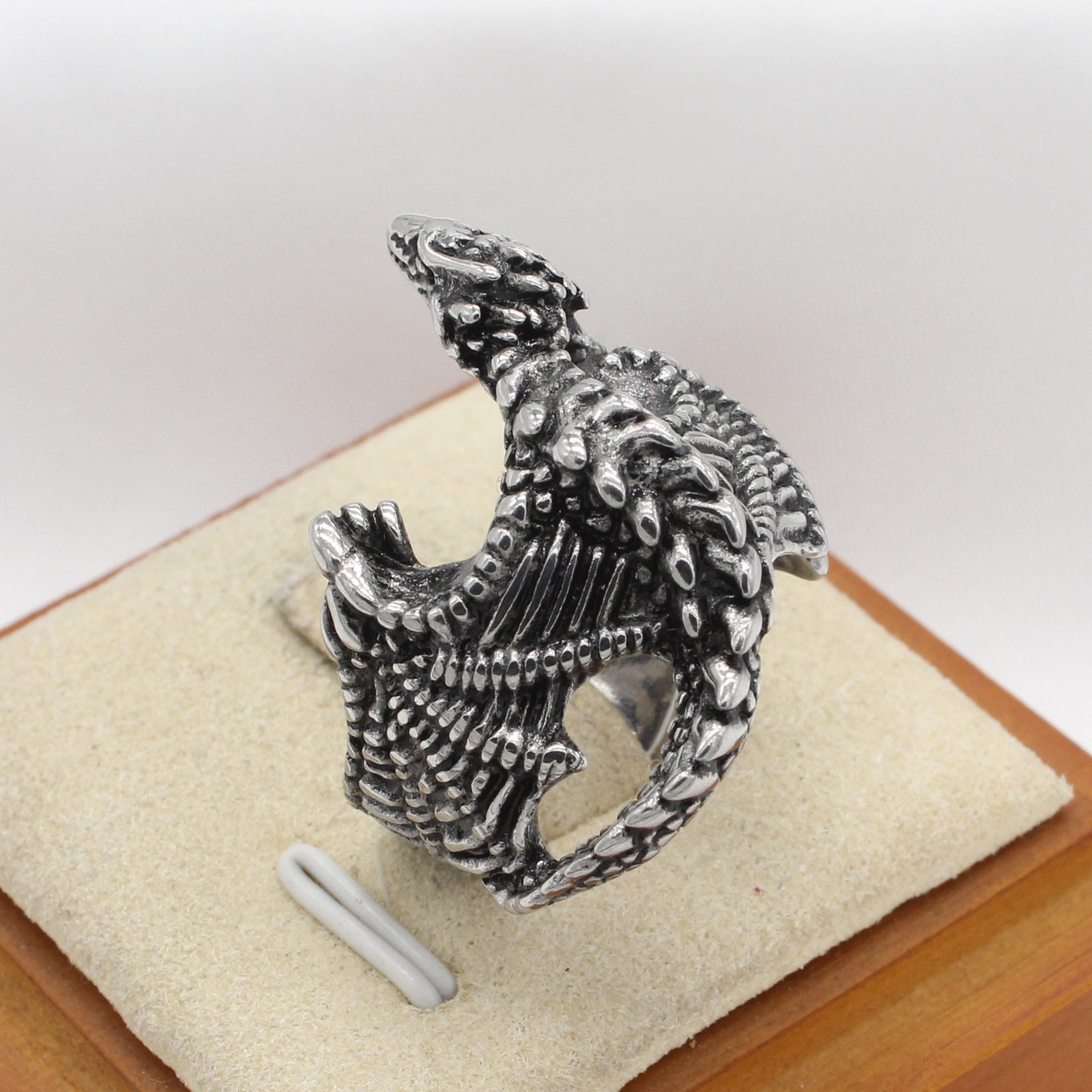 Retro Dinosaur Men's Titanium Steel Ring