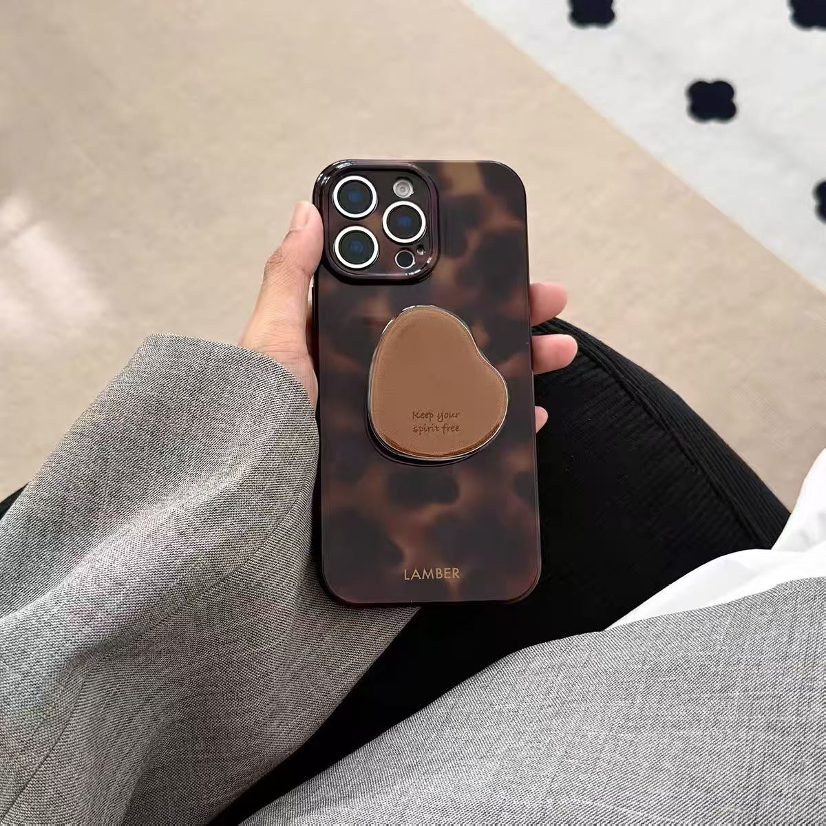 Brown Leopard Print Casual Phone Case