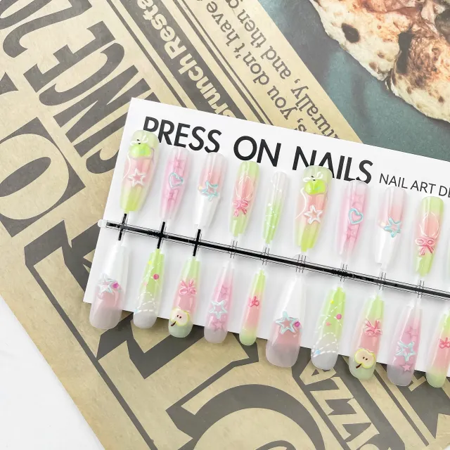Cute Three dimensional Relief Machine Wear Armor Fake Nail Tip Fruit Starpay - Shop at LoveMi