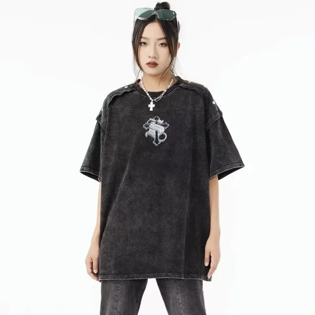 Summer Short Sleeve Lovers Wild T shirt Letter Print Black - Shop at LoveMi