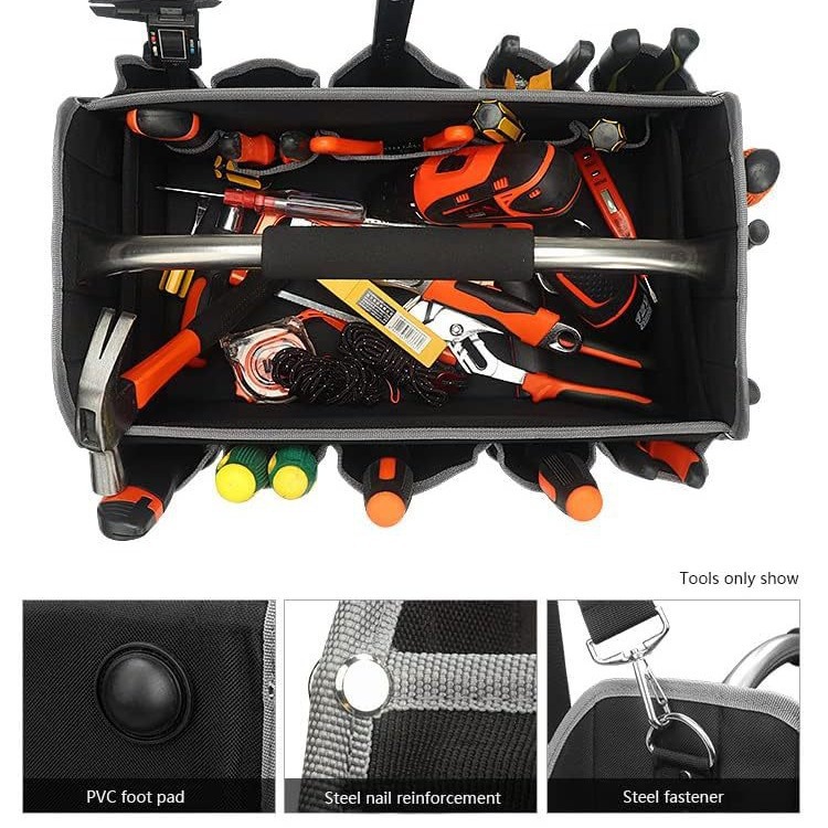 Handheld Tool Bag, Multi-Functional Woodworking And Hardware Storage Pouch 6