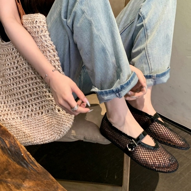 Womens Mesh Hollow-Out Breathable All-Match Pumps