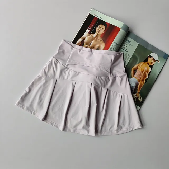 High Top Sports Short Skirt Anti exposure Shorts With Lining Purple - Shop at LoveMi