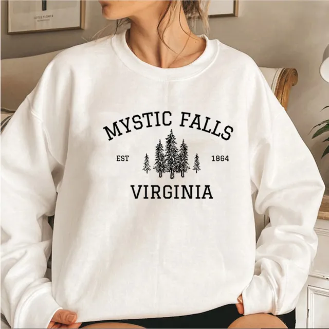 Women's Fashion Personalized Printed Sweater White - Shop at LoveMi