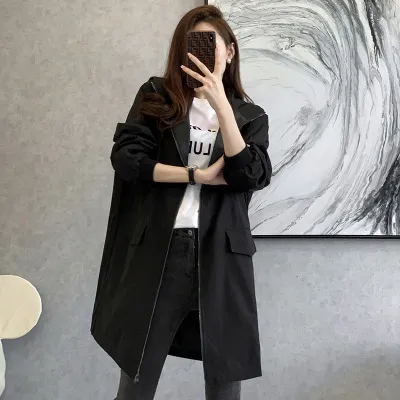 Loose Mid length Style Coat Black - Shop at LoveMi