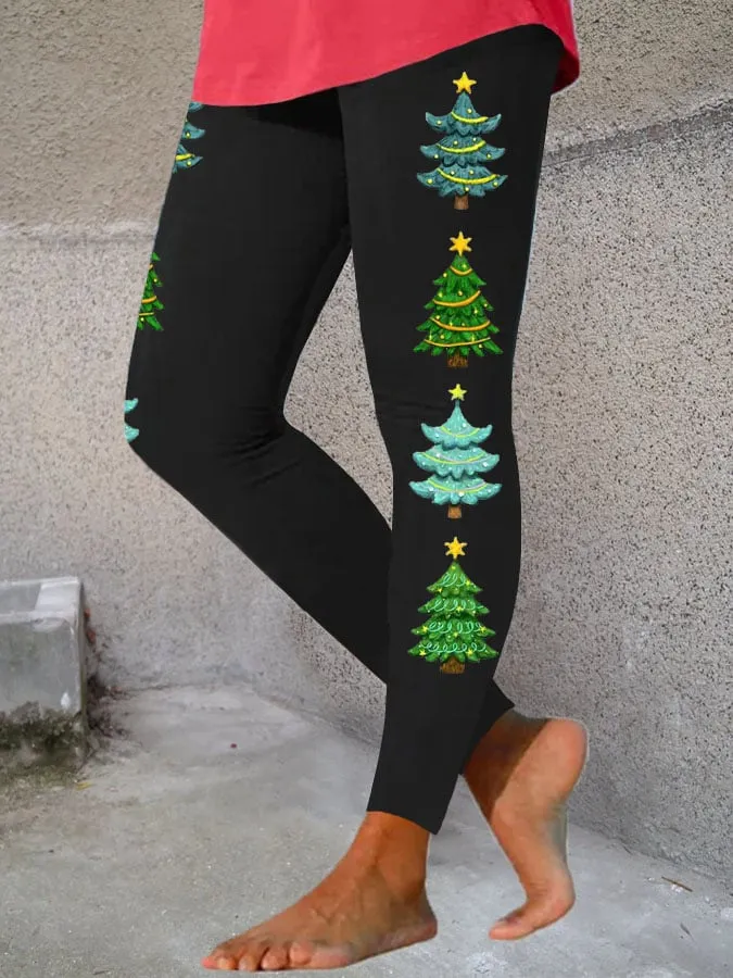 Floral Print Slim Fit Skinny Bootcut Trousers Women's Clothing - 5
