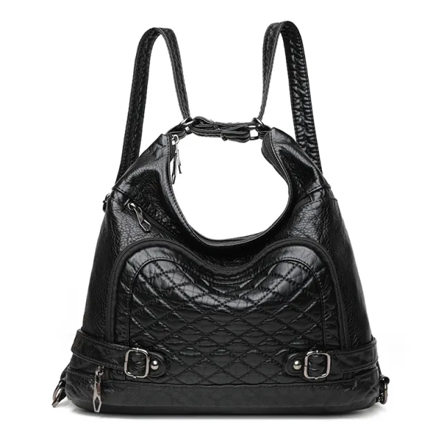 Women's Large capacity Retro Shoulder Crossbody Backpack Black - Shop at LoveMi