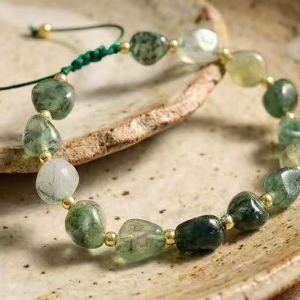 Irregular Crystal Tumbled Bead Bracelet