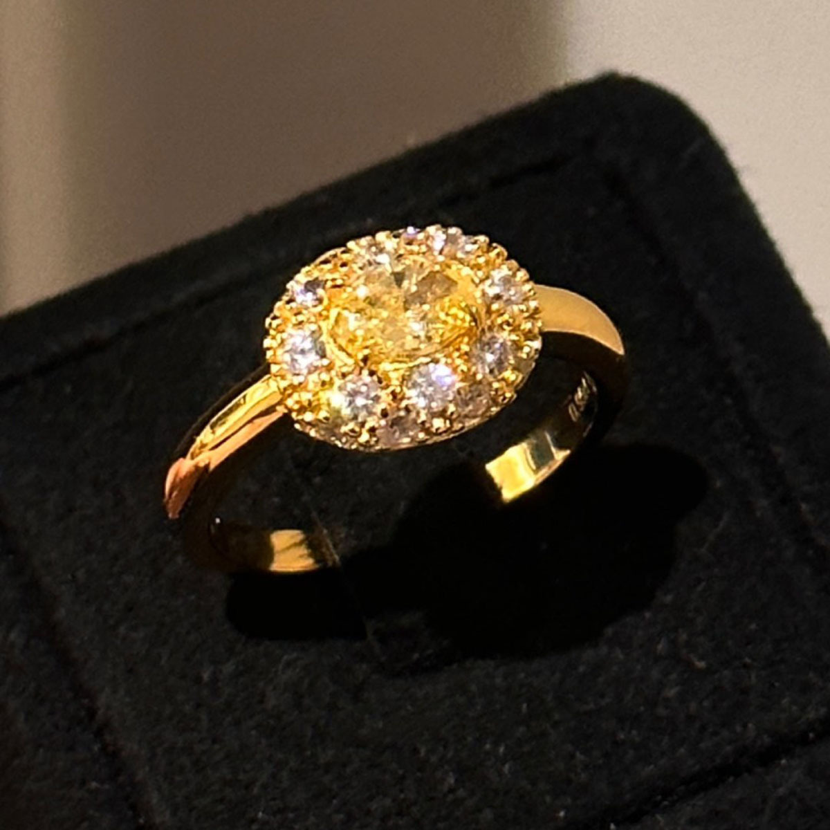 Oval Ring Female Inlaid Zircon Index Open Ring