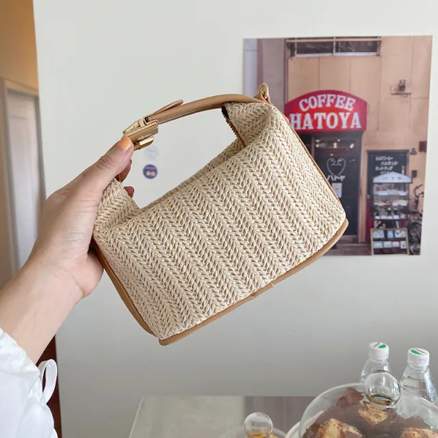 Straw Woven Small Bag Casual Women's Bag Portable Woven Bag - Shop at LoveMi