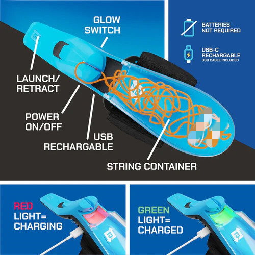 The Worlds First String-Launching Web-Shooter With Glow-in-the-Dark Slingshot