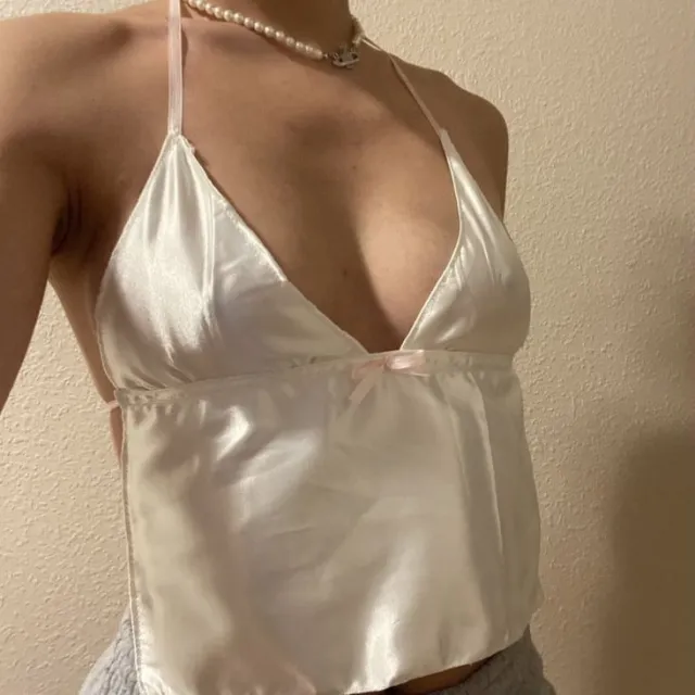 Halterneck With Suspenders Outer Wear Inner Wear Short Hot Vest White - Shop at LoveMi