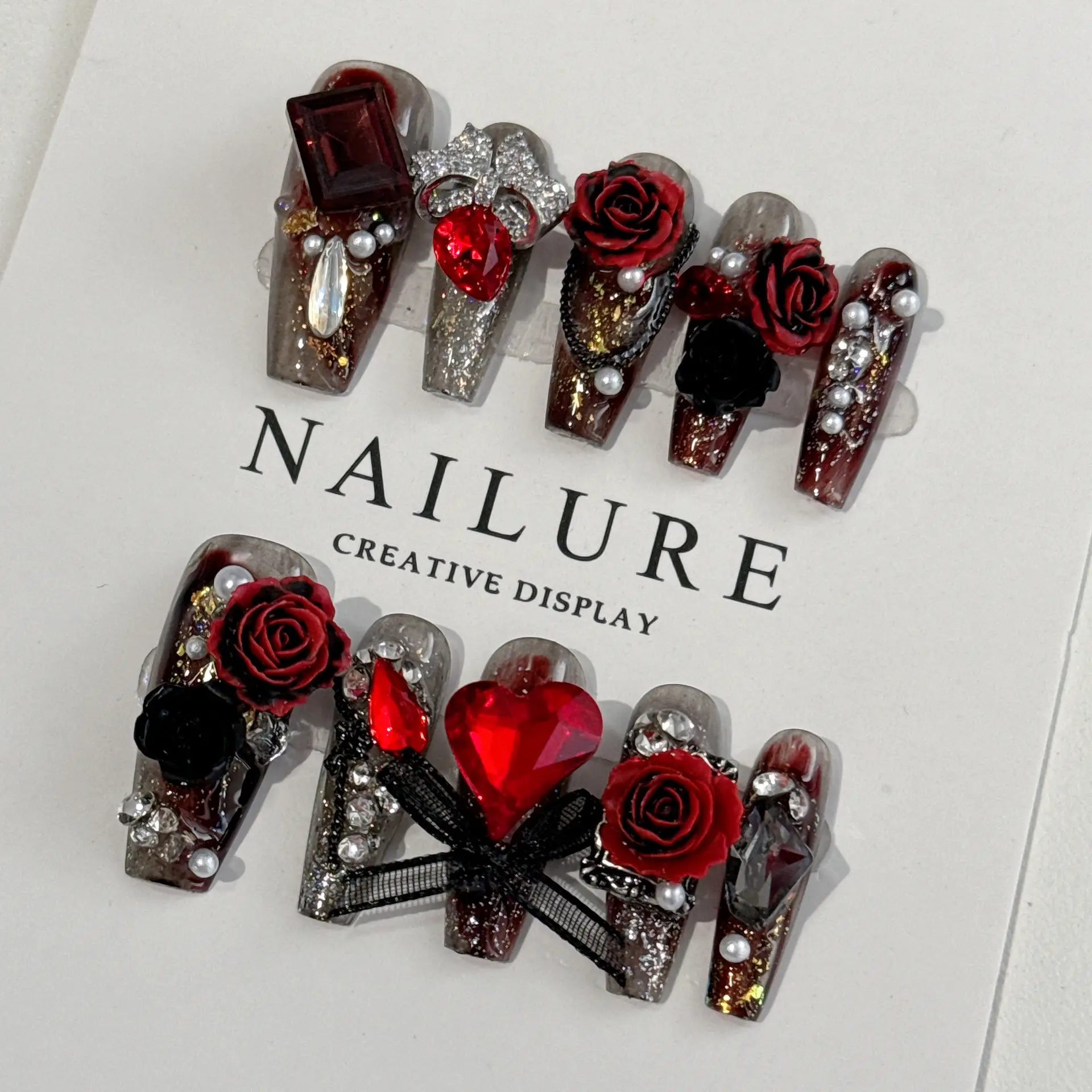 Light Luxury Heavy Industry Bow Nail Patch Finished Product