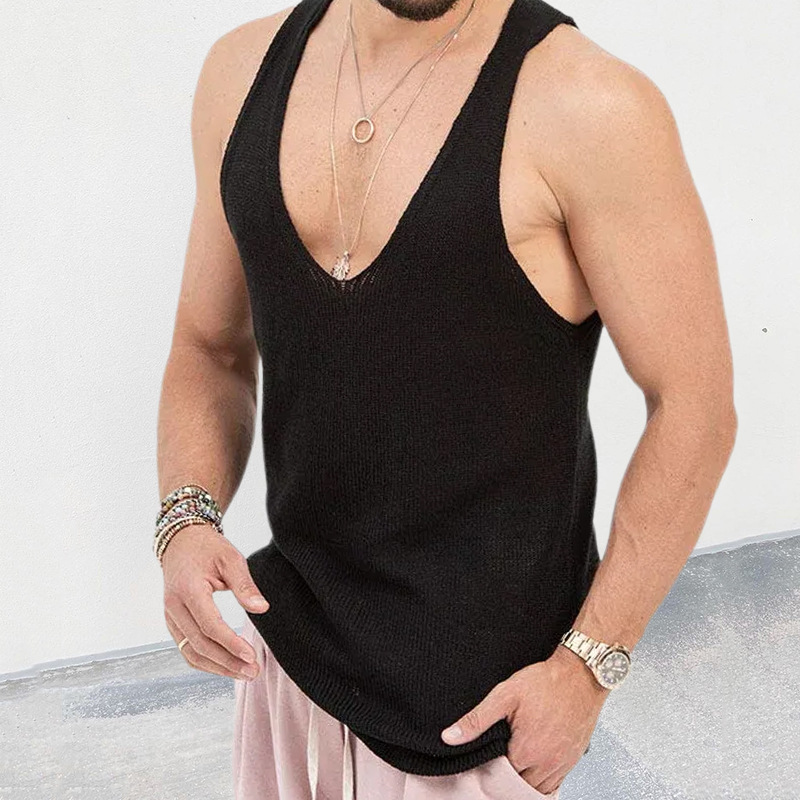 سترة صدرية رجالية بطابع العضلات الأوروبي والأمريكي