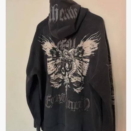 Hooded Jacket With A Bow Print