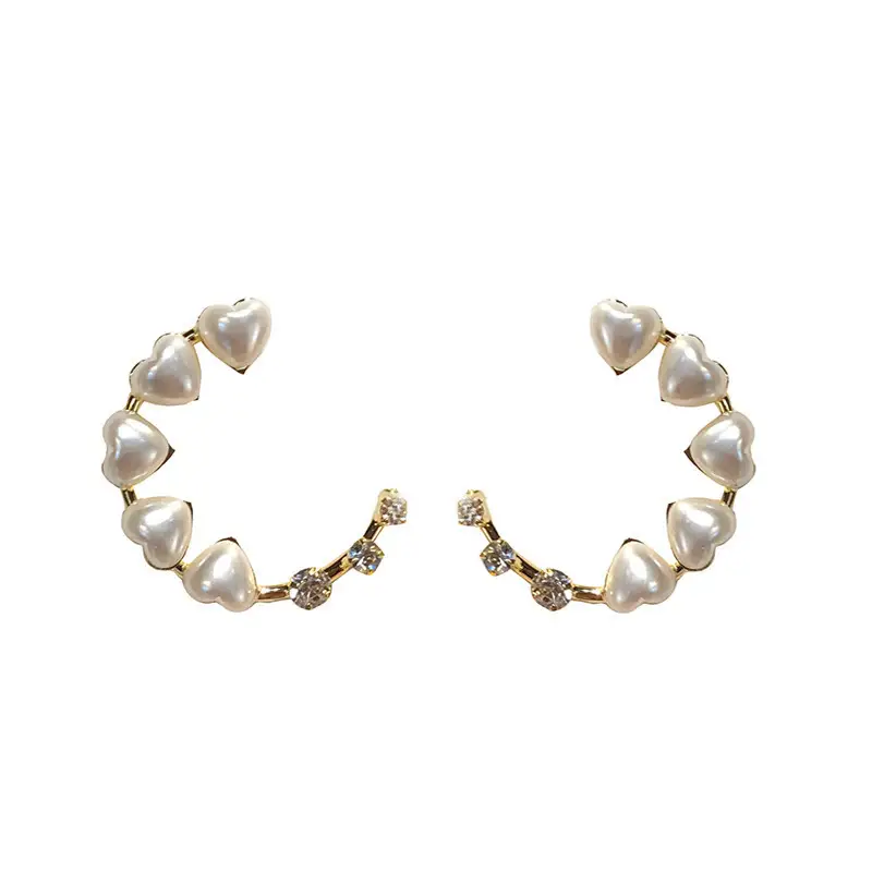 Natural Pearl Earring Eardrop Wholesale 925 Sterling Silver Frosty Style