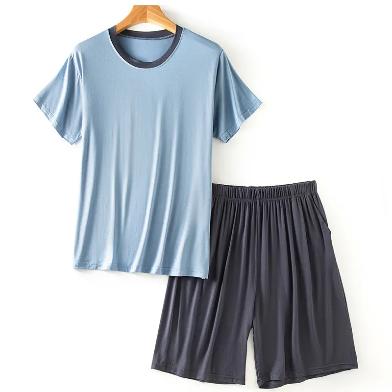 Modal Men's Round Neck Short Sleeve Suit