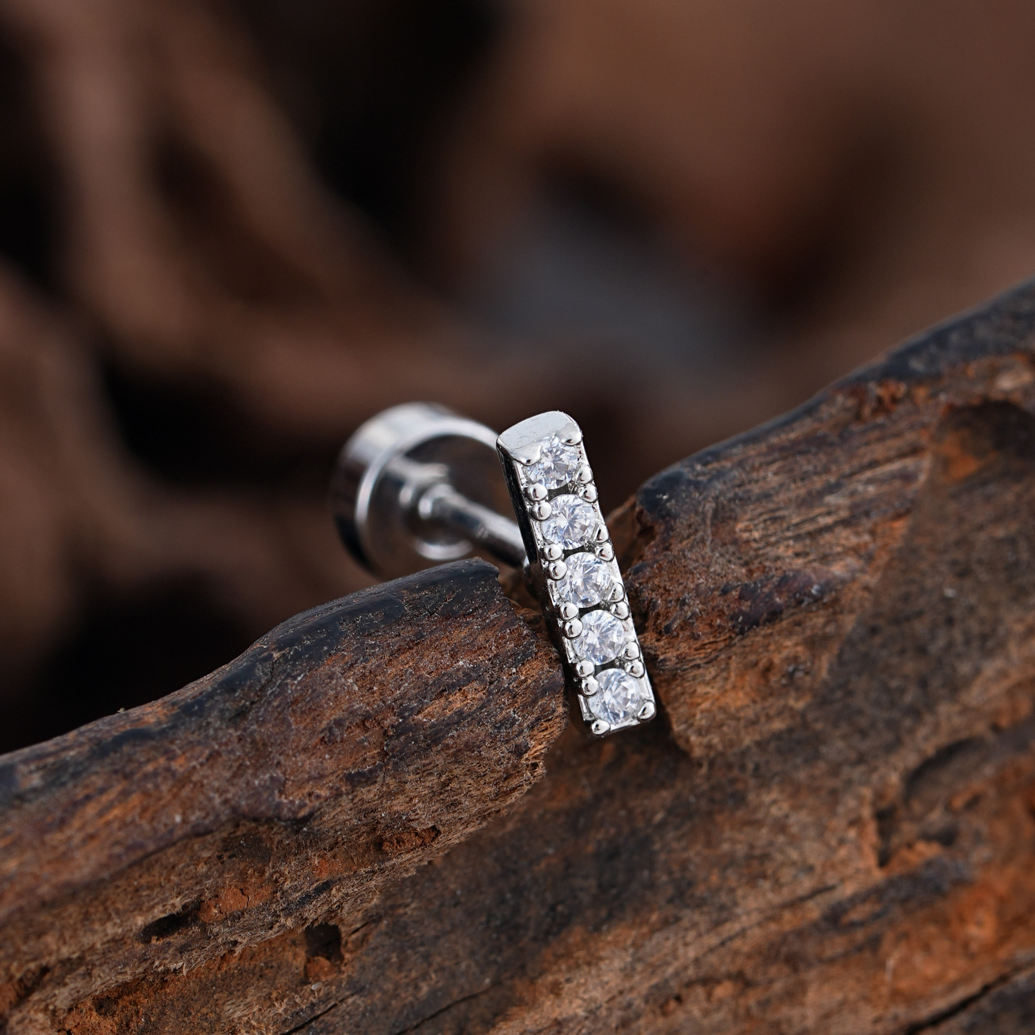 Minimalist Micro-Set Zircon Ear Cuffs