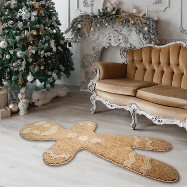 Christmas Gingerbread Man Flocking Carpet Gingerbread Man - Shop at LoveMi