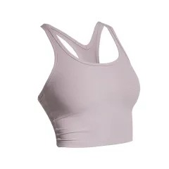 Women's Simple Solid Colour Beauty Back Fashion Sports Vest - Clove Chalkiness - View 1