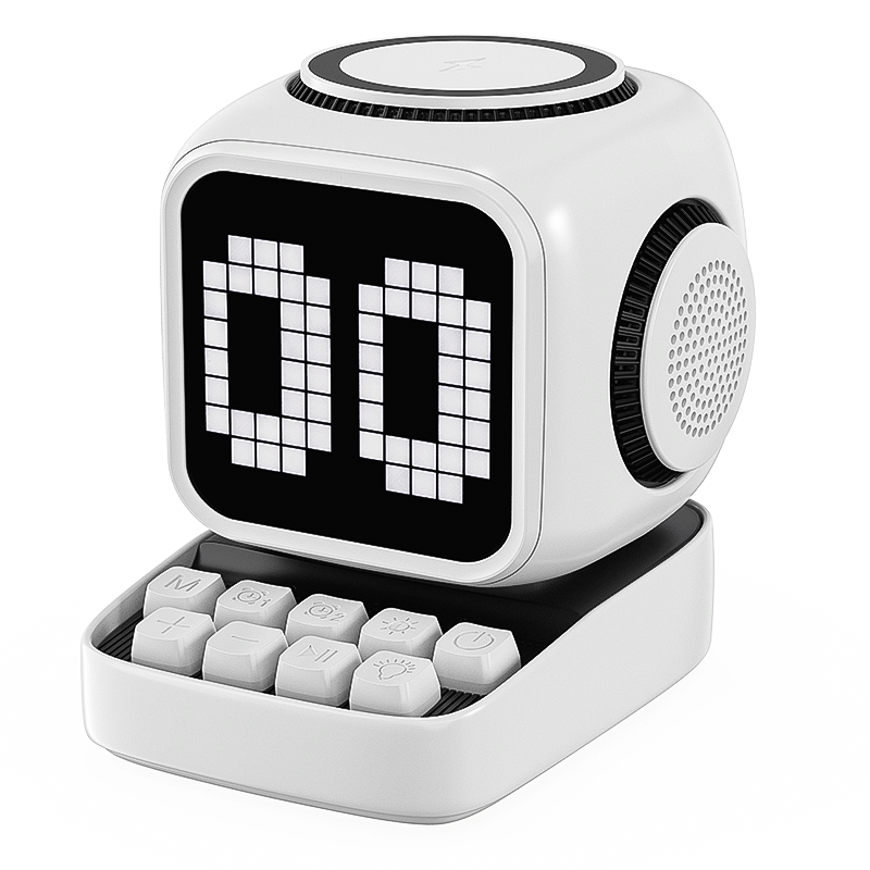 Parlante Bluetooth con Pantalla y Carga Inalámbrica