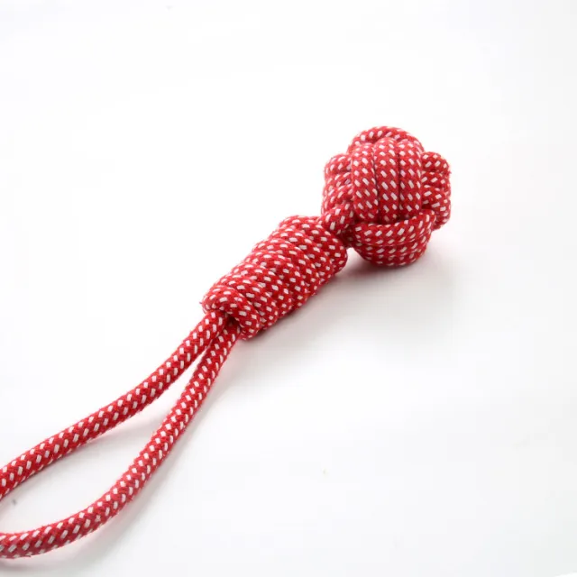 Pet Dog Cotton Rope Player Pull Type Grinding Toy Red - Shop at LoveMi