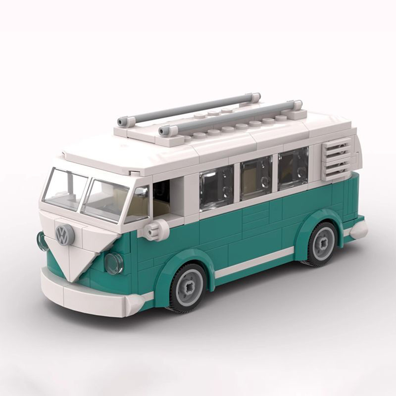 Turquoise Car Model Intelligence Creative Assembling Toys