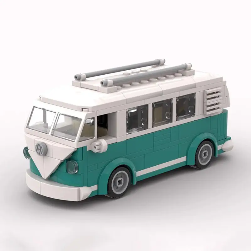 Turquoise Car Model Intelligence Creative Assembling Toys