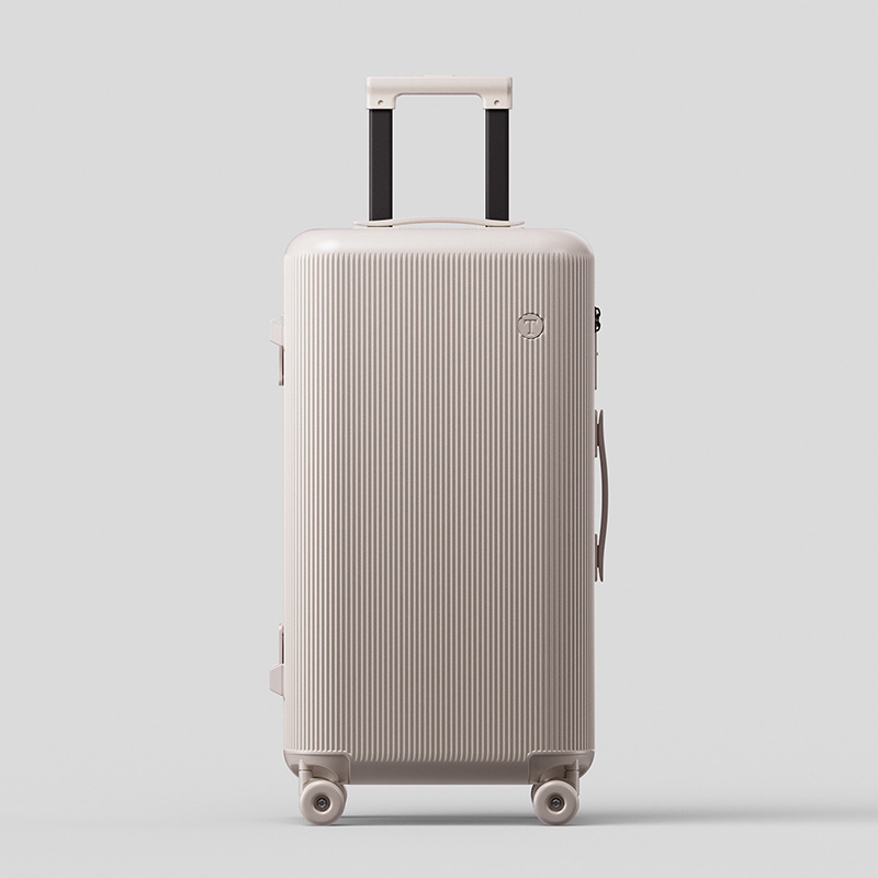 Large-capacity Plastic-frame Zippered Suitcaselightweight Sturdy And Durable PC Material
