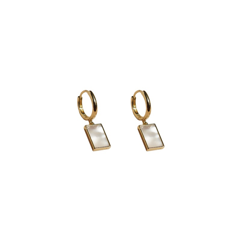 Square Fritillary Niche Design Elegant High-grade Elegant Stud Earring Earrings For Women