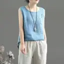 Seamless Slimming Sleeveless Round-neck Versatile Vest view 1