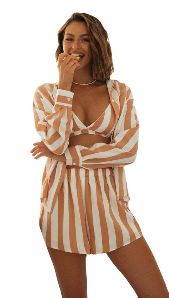 Women's Fashion Suspenders Shorts Casual Suit