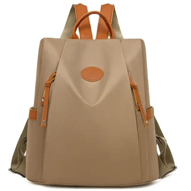 Waterproof Oxford Cloth Anti theft Travel Backpack Khaki - Shop at LoveMi