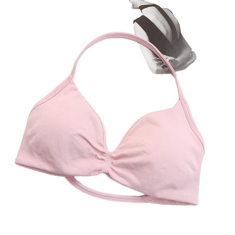 Womens High-intensity Halter Bra With Chest Pads