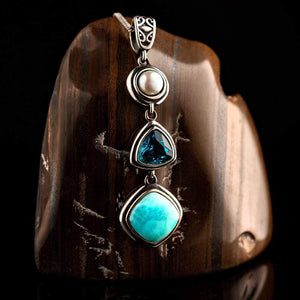 Silver Larimar Necklace